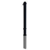 Ornamental bollard | Series 477B | � 76 mm | removable, self-engaging lockwith hot-dip galvanized ground socket part-no. 476.40approx. 400 mm below ground | with triangular locking mechanism acc. with DIN 3223 | with 1 eyelet